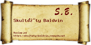 Skultéty Baldvin névjegykártya